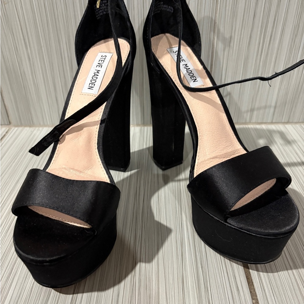 Steve Madden Black Platform Heels